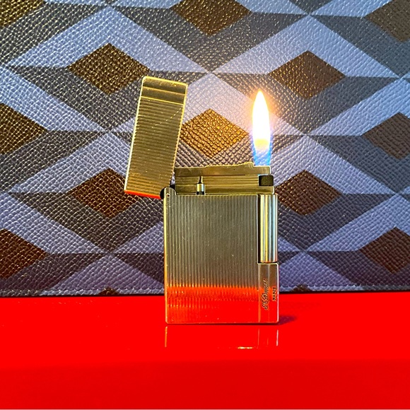 St dupont dupont gatsby lighter silver D emblem -working condition vintage - Picture 7 of 8
